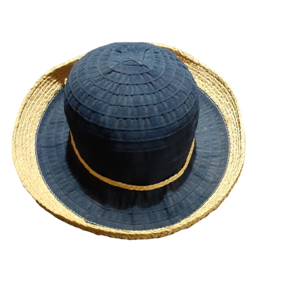 Woolrich Women's Sun Hat Blue Straw One-Size - Picture 2 of 4